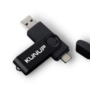 Clé USB 128 Go Kunup - Double port 3.0
